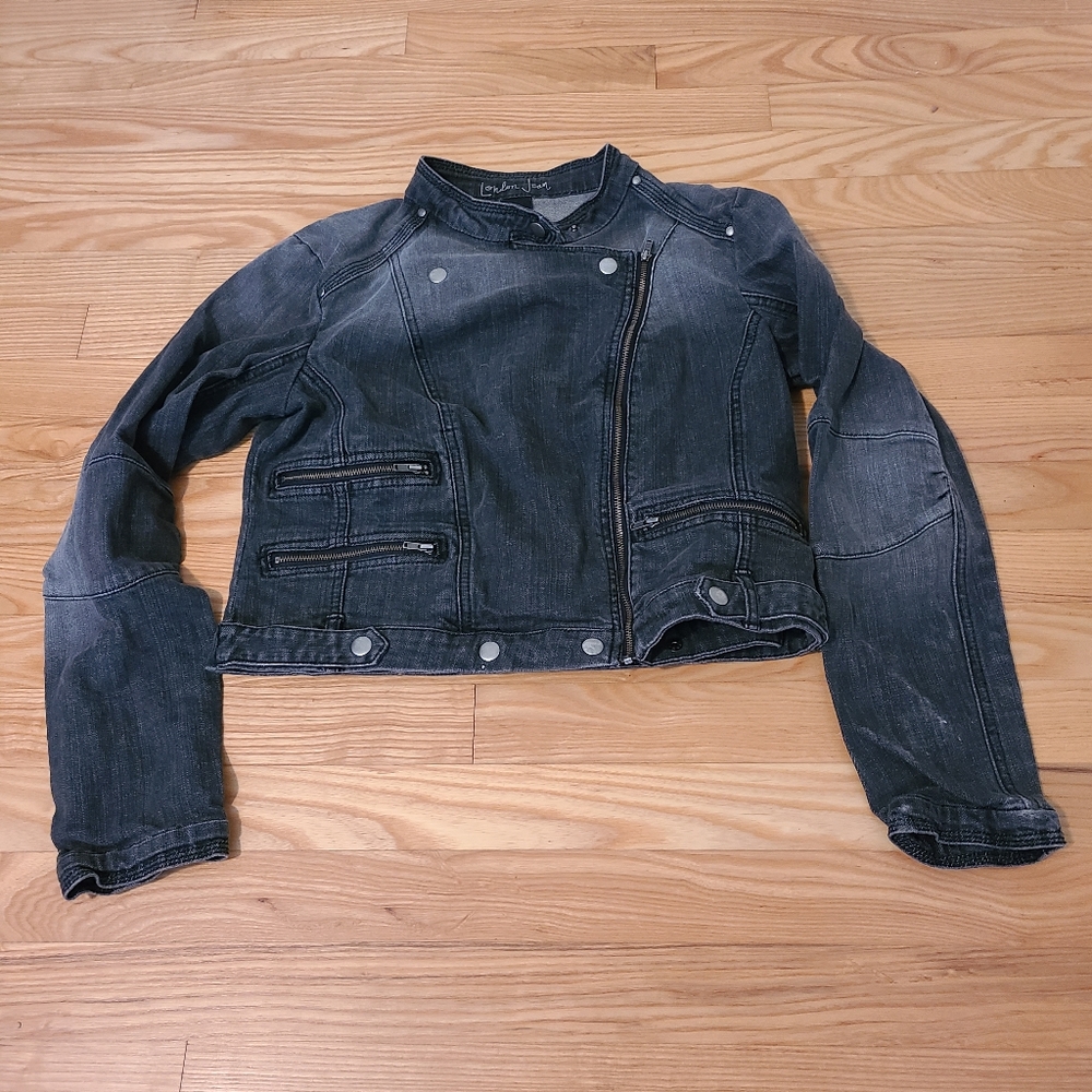 Dark denim/gray Jean Jacket Victoria Secret/London